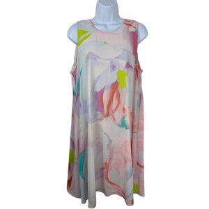 Calvin Klein Pastel Abstract Print Mini Dress